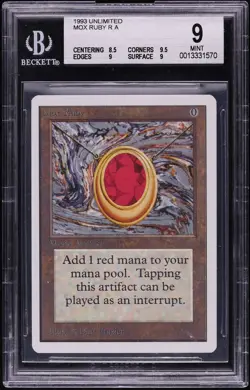 MTG Unlimited Mox Ruby BGS 9 - P9 - Image 1