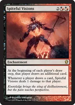 Moderate Play, English MTG Regular Spiteful Visions Commander 2013 Magic the Gat - Image 1