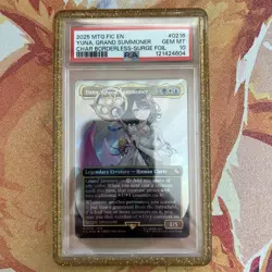 2025 MTG FINAL FANTASY COMMANDER #0216 YUNA, GRAND SUMMONER PSA 10 Surge Foil - Image 1