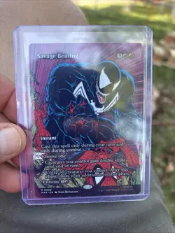 Savage Beating (Borderless) Mythic MTG Spider-Man Eternal - Image 1