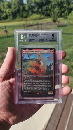 BGS 9 Mint Ken, Burning Brawler Street Fighter x Magic Secret Lair MTG #430 - Image 1
