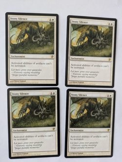 4 Stony Silence Innistrad MTG NM Free shipping with tracking - Image 1