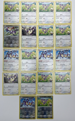 Pokemon Tcg Lot of 18 Aipom, Ambipom Reverse Holo Regular Common - Image 1