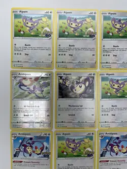 Pokemon Tcg Lot of 18 Aipom, Ambipom Reverse Holo Regular Common - Image 2
