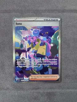 Iono 237/091 SV: Paldean Fates Holo POKEMON TCG NEAR MINT - Image 1