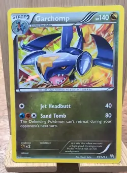 Garchomp - 91/124 - BW Dragons Exalted - Cracked Ice Holo - 2012 Pokemon - MP - Image 1
