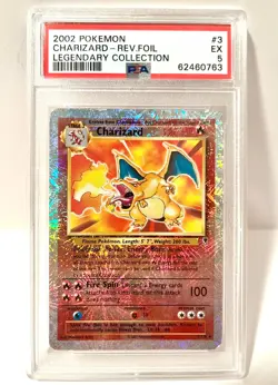 Pokemon Legendary Collection #3/110 Charizard Rev. 2002 PSA 5 EX - Image 1
