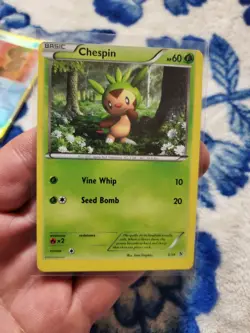 MISCUT (MC) Chespin 3/39 - 2013 XY Kalos Starter Set Pokemon - Print Dot - Image 1