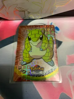 Imitation Pokemon Topps Vending Series STICKER Holo Prism #27 Sandshrew - Image 1