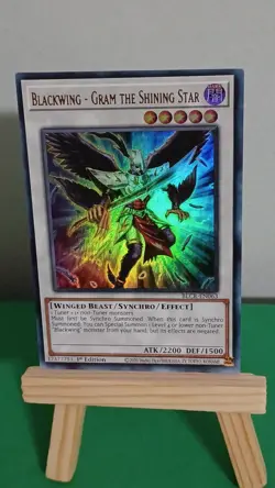 Yugioh Blackwing - Gram The Shining Star BLCR-EN063 Ultra Rare 1st Edition - Image 1