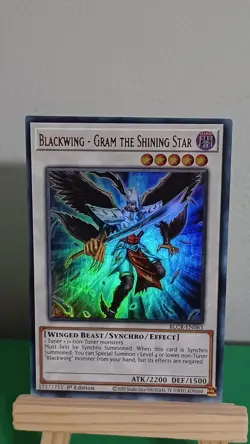 Yugioh Blackwing - Gram The Shining Star BLCR-EN063 Ultra Rare 1st Edition - Image 2