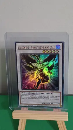 Yugioh Blackwing - Gram The Shining Star BLCR-EN063 Ultra Rare 1st Edition - Image 5