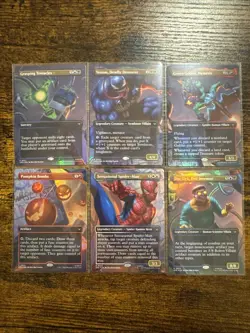 MtG - Marvel’s Spider-Man Borderless Foil Lot Venom, Green Goblin, Spider-Man🔥 - Image 1