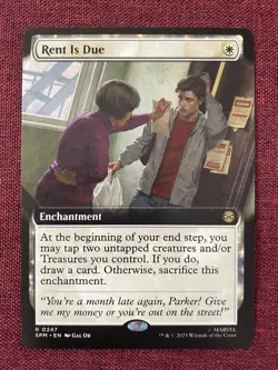 Rent is Due #247 EXTENDED NM/M MTG Spiderman Magic Card - Image 1