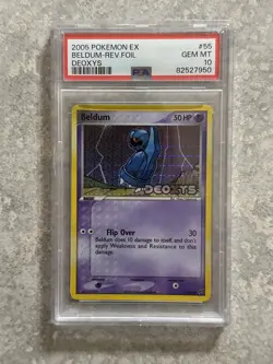 Pokemon Beldum EX Deoxys Reverse Holo #55 PSA 10 Gem Mint POP 25 - Image 1