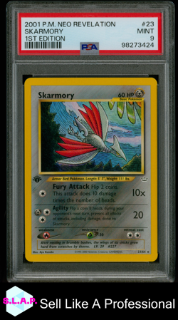 SKARMORY 1ST EDITION POKEMON NEO REVELATION 2001 23 PSA 9 - Image 1