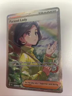 Pokemon: 1x Parasol Lady 255/182 Special Illustration Rare NM SV Paradox Rift - Image 1