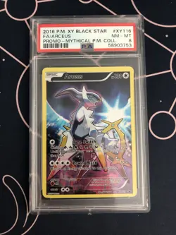 2016 Pokemon Arceus Full Art XY116 Mythical Collection Promo PSA 8 NM-MINT - Image 1