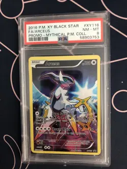 2016 Pokemon Arceus Full Art XY116 Mythical Collection Promo PSA 8 NM-MINT - Image 2