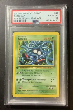 Pokemon PSA 10 Set Base 66/102 Tangela 1 edizione italiano - Image 1