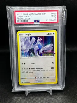 2020 Pokemon SWSH BSP Lugia Holo Prerelease #069 PSA MINT - Image 1