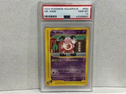2003 Vintage Pokemon Mr. Mime Aquapolis #95b PSA 10 Gem Mint - Image 1
