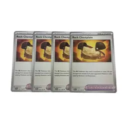 4x Rock Chestplate 192/198 Scarlet & Violet Base Pokemon TCG - Trainer Playset - Image 1