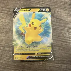 Pikachu V Black Star Promo - SWSH198 - Sword & Shield Pokemon TCG Holo | NM - Image 1