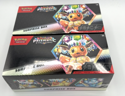 LOT OF 2 - Pokemon TCG Scarlet & Violet Prismatic Evolutions Surprise Box SEALED - Image 1