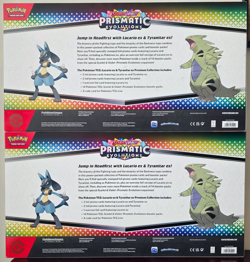 Pokemon Prismatic Evolutions Lucario Ex Tyranitar Ex Premium Collection Lot of 2 - Image 2