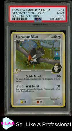 STARAPTOR POKEMON HOLO SUPREME VICTORS 11 2009 ENGLISH PSA 9 - Image 1