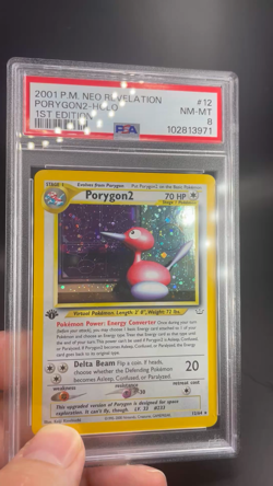 ✨ Pokemon, 1st Edition, PSA 8, Porygon2 #12 Neo Revelation “Double” Holo Error ✨ - Image 2