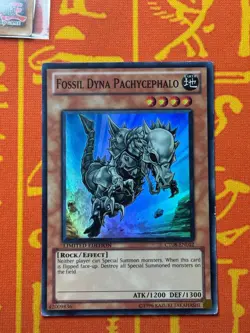 YUGIOH FOSSIL DYNA PACHYCEPHALO SUPER RARE LIGHT PLAY CT08-EN012 - Image 1