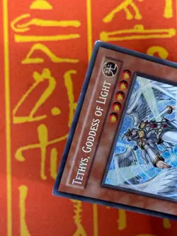 YUGIOH TETHYS, GODDESS OF LIGHT SECRET RARE MODERATE PLAY CRMS-EN095 - Image 3