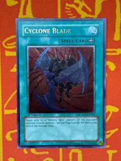 YUGIOH CYCLONE BLADE ULTIMATE RARE 1ST EDITION LIGHT PLAY POTD-EN043 - Image 1