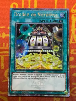YUGIOH DOUBLE OR NOTHING! QUARTER CENTURY SECRET RARE NM RA04-EN156 - Image 1