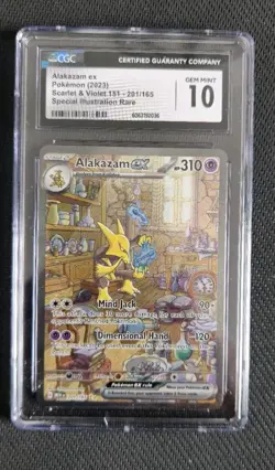 Alakazam EX 201/165 Scarlet Violet 151 Pokemon Card SIR CGC 10 GEM MINT - Image 1