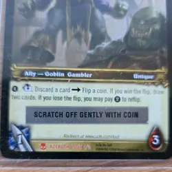 Landro Longshot WoW TCG UNSCRATCHED Loot Card + Clear plastic hard cover C1 - Image 4