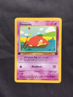 Pokemon Cards: Team Rocket 1st Edition Common: Slowpoke 67/82 - Image 1