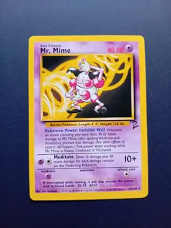 Pokemon Cards: Base Set 2 Rare: Mr. Mime 27/130 - Image 1