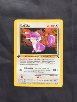 Pokemon Cards: Team Rocket 1st Edition Common: Rattata 66/82 - Image 1