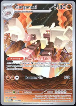 Pokemon TCG Garganacl 147/132 2025 Mega Evolution Illustration Rare Card - NM - Image 1