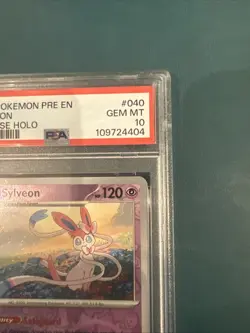 2025 Pokemon Prismatic Evolutions #040 Sylveon Reverse Holo PSA 10 Card GEM MINT - Image 5