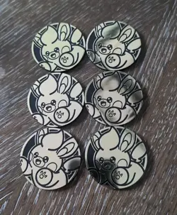 Lot Of 6 Pawmi Pokemon Coin Token TCG Trading Card Game - Image 1