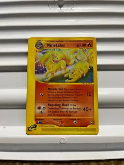 NINETALES 25/147 - Rare NON-HOLO - Aquapolis - e-READER - WOTC Pokemon Card - NM - Image 1