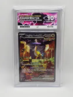 ACE 10 Raging Bolt EX 208/162 Temporal Forces SIR Holo Pokemon Card - Gem Mint - Image 1
