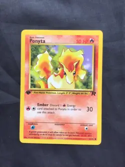 Pokemon Cards: Team Rocket 1st Edition Common: Ponyta 64/82 - Image 1