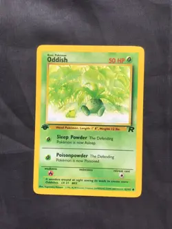 Pokemon Cards: Team Rocket 1st Edition Common: Oddish 63/82 - Image 1