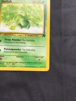 Pokemon Cards: Team Rocket 1st Edition Common: Oddish 63/82 - Image 4