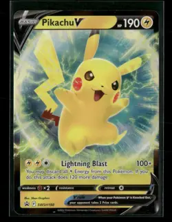 Pikachu V - SWSH198 Pokemon SWSH: Sword & Shield Promo Cards Promo NM - Image 1